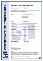 Certificate of Conformity - ACO Grease Capture