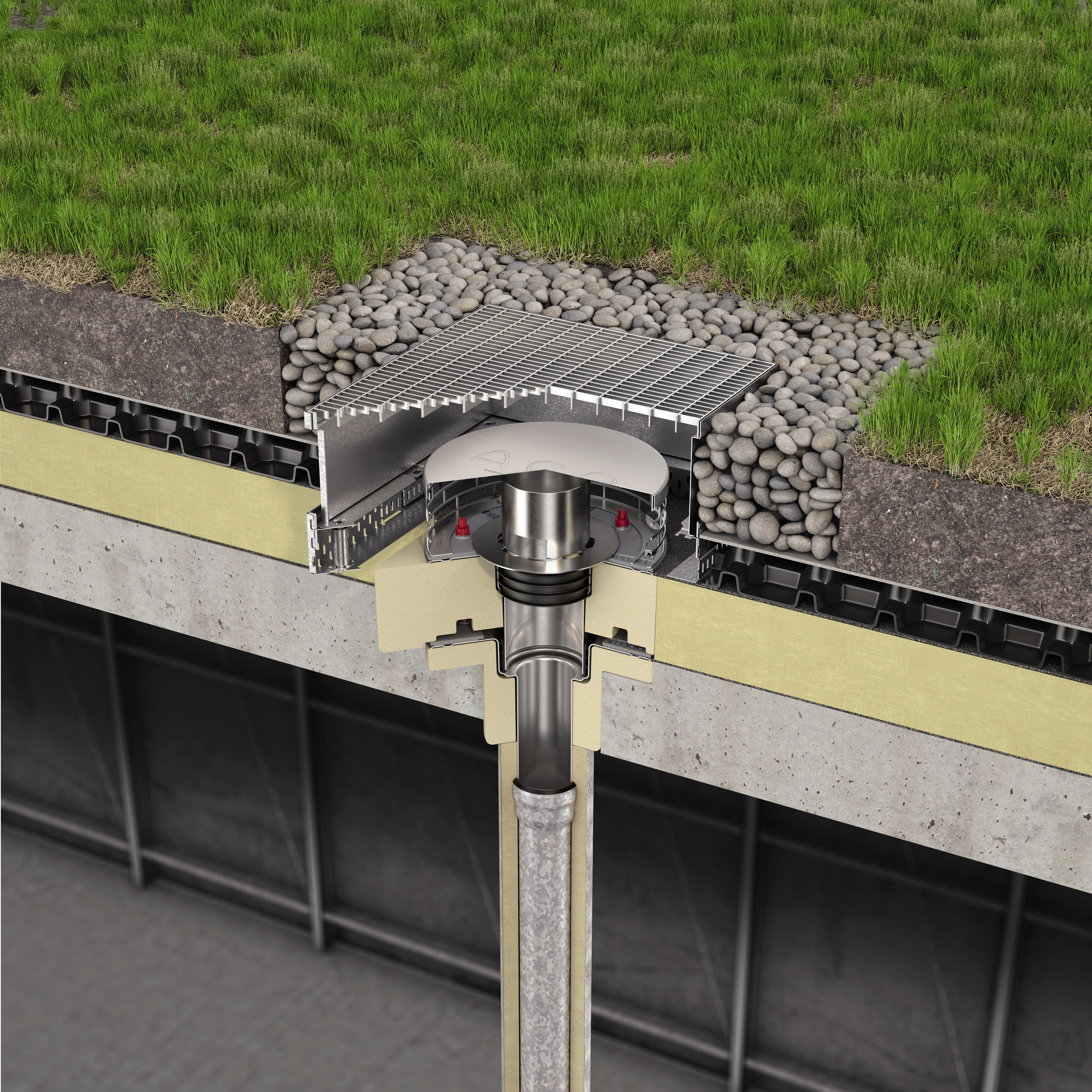 ACO Roof Drain and Pipes